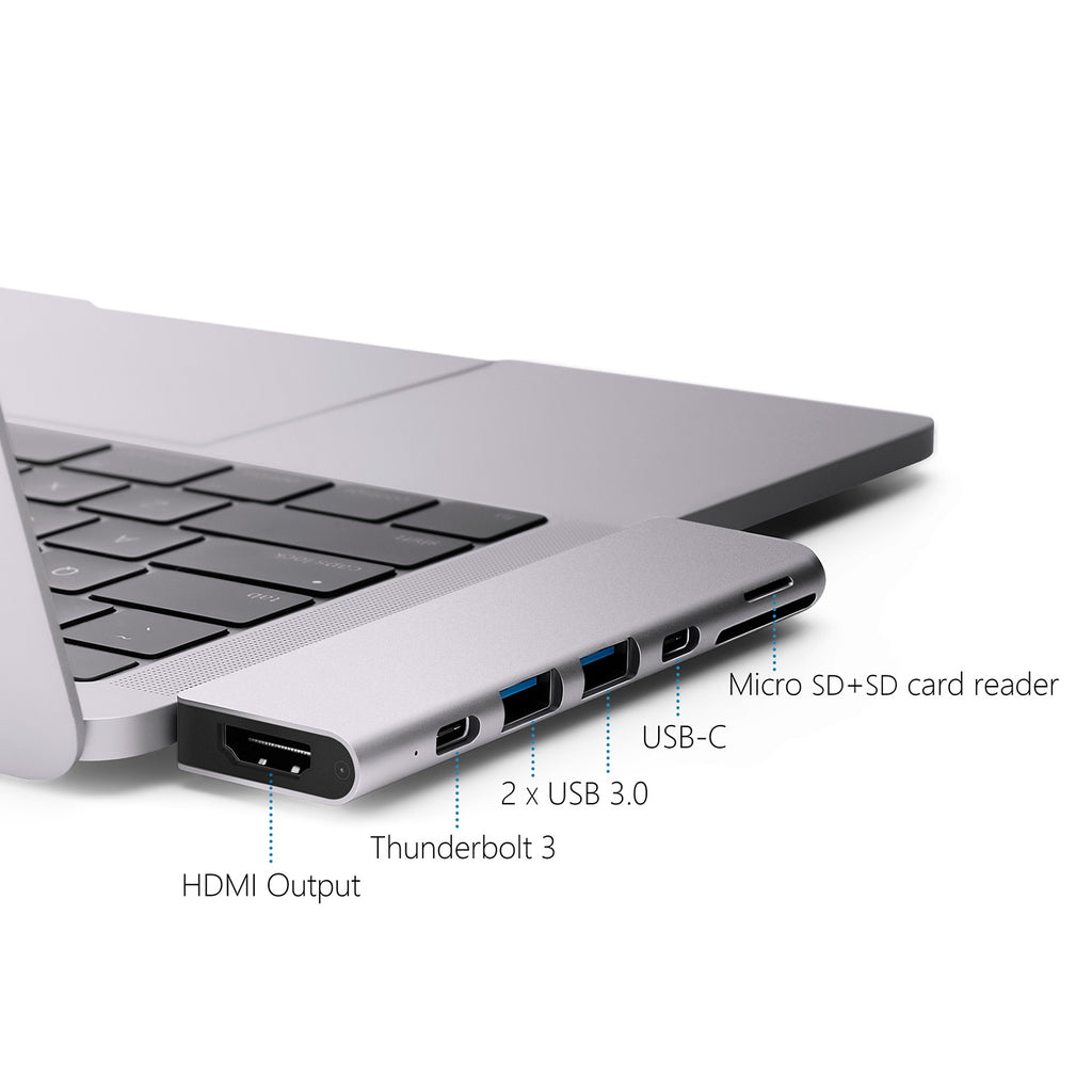 Adaptador Usb C Hub Macbook Air Pro Hdmi 4k Micro Sd 40gbs